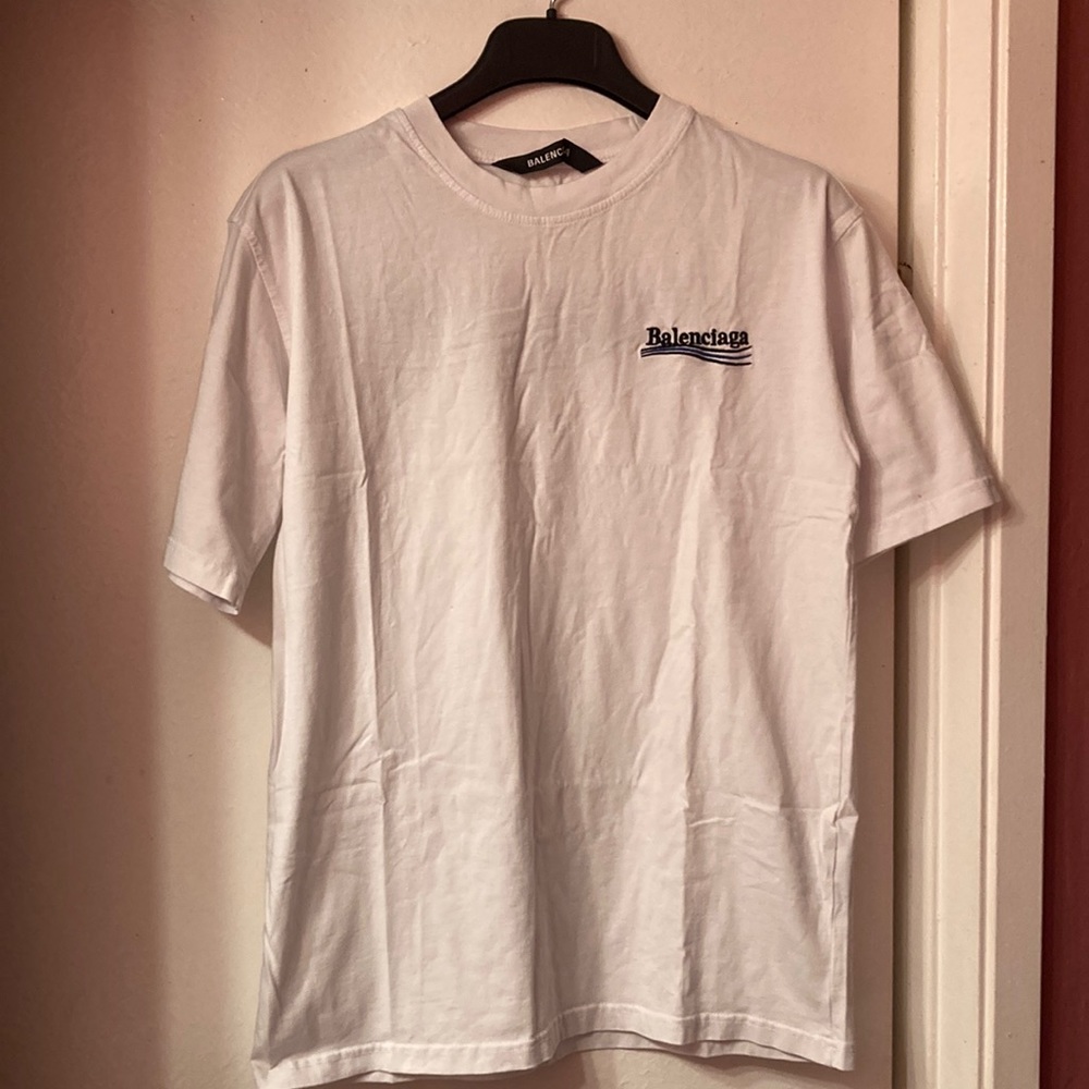 Balenciaga small  t-shirt white embroidered